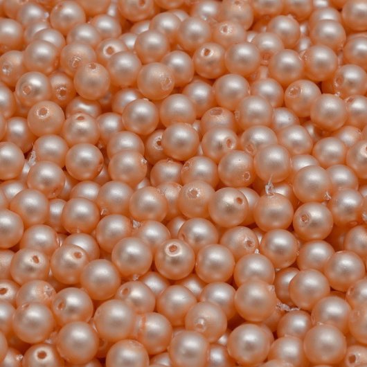 50 x 4mm pearls in Matt Peach