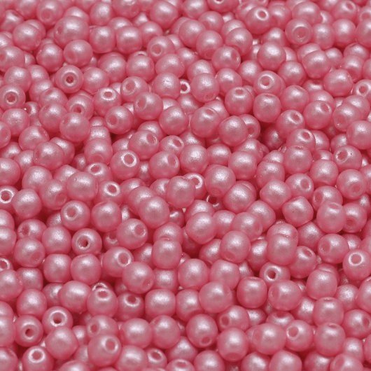 50 x 3mm round beads in Pearl Shine Light Pink