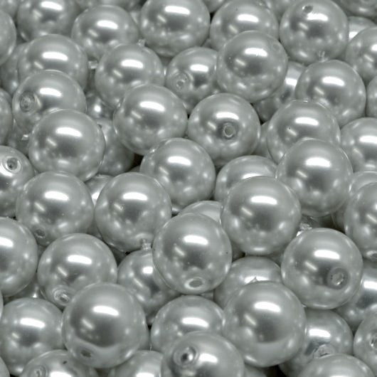 10 x 8mm pearls in Light Grey