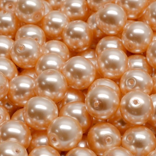 10 x 8mm pearls in Salmon