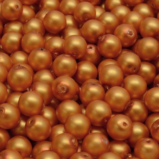 25 x 6mm Fiesta pearls in Matt Orange 70180