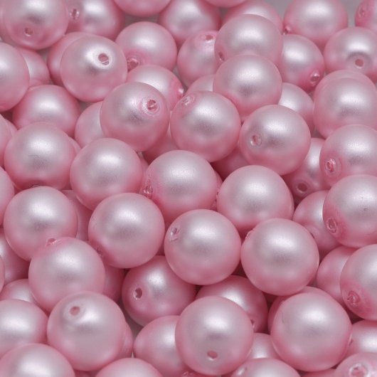 10 x 8mm pearls in Matt Pink