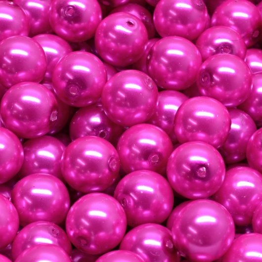 10 x 8mm pearls in Hot Pink