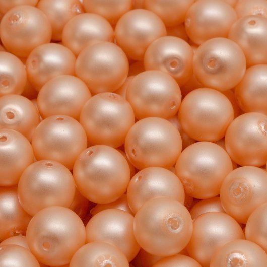 10 x 8mm pearls in Matt Peach