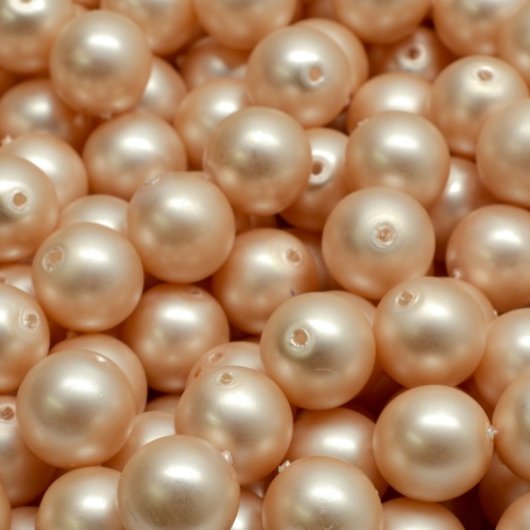 10 x 8mm pearls in Light Peach