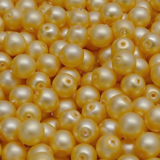 25 x 6mm Fiesta pearls in Matt Yellow Gold