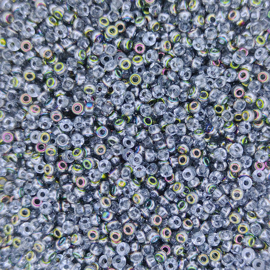 55008 - 10g Size 11/0 Miyuki seed beads in Crystal Vitrail