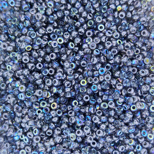 55024 - 50g Size 11/0 Miyuki seed beads in Graphite Rainbow