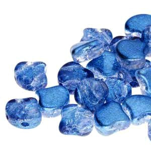 25 x Ginko beads in Slushy Blue Raspberry