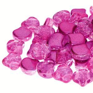 25 x Ginko beads in Slushy Bubble Gum