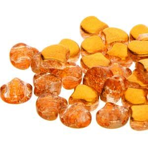 25 x Ginko beads in Slushy Orange