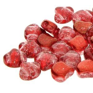 25 x Ginko beads in Slushy Strawberry