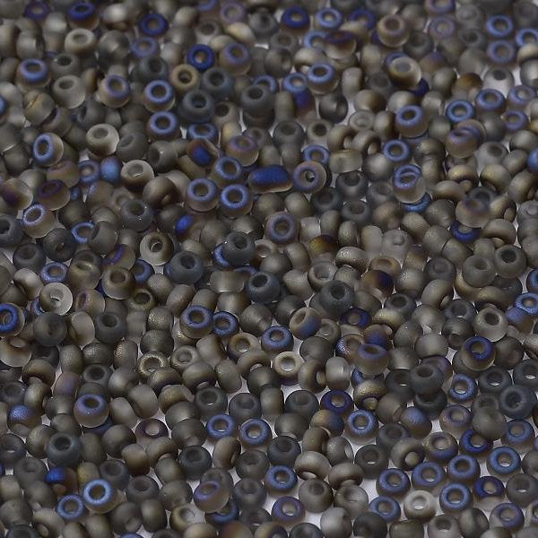 4556 - 50g Size 8/0 Miyuki seed beads in Matt Crystal Azuro