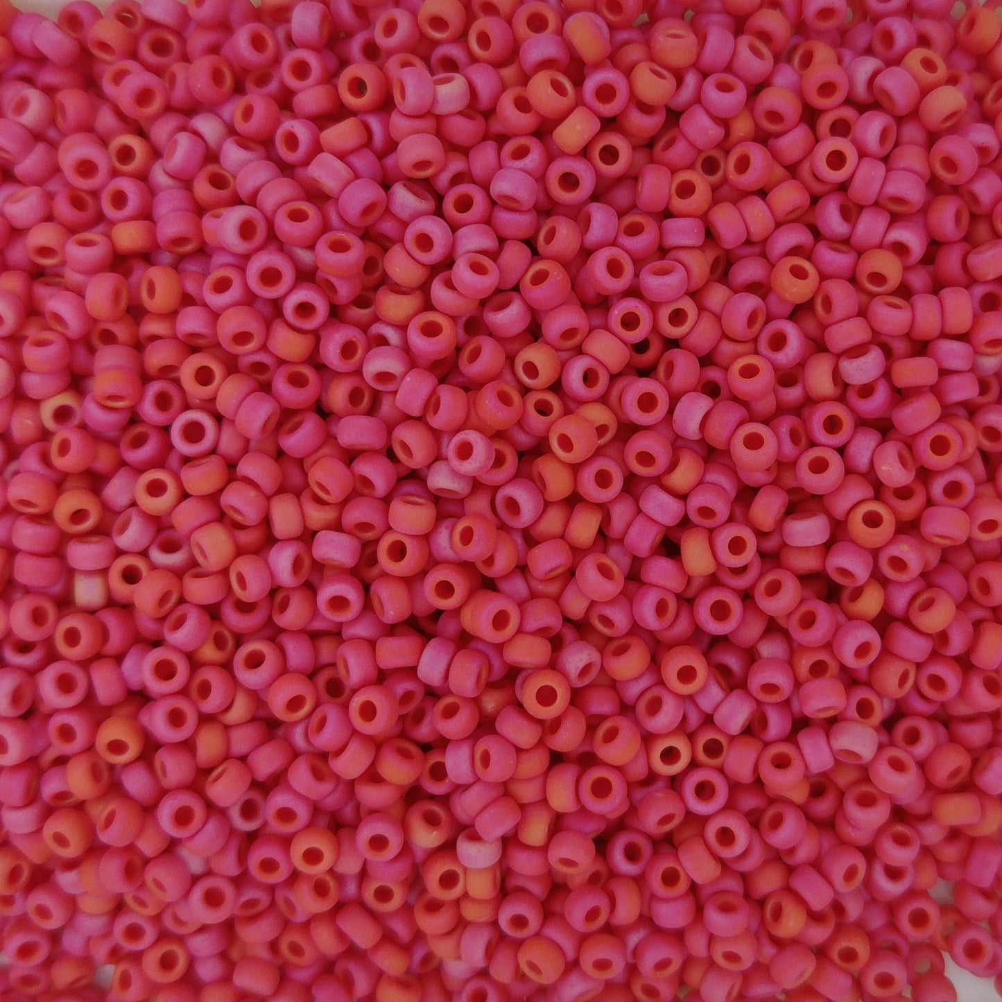 2076 - 50g Size 11/0 Miyuki seed beads in Matt Opaque Red Lustre