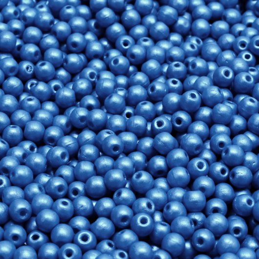 50 x 3mm round beads in Powder Ocean