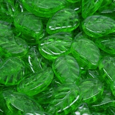 6 x Elm leaves in Light Emerald (14x9mm)