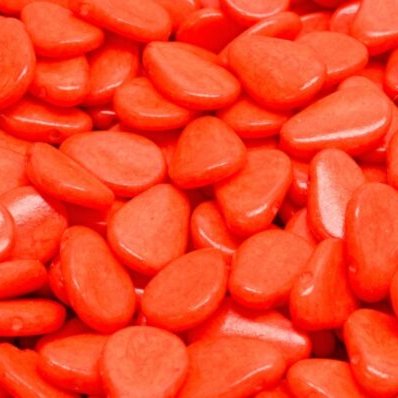 15 x Anemone petals in Intensive Satsuma (11x8mm)