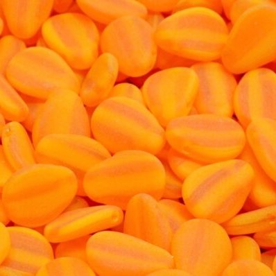 15 x Anemone petals in Matt Opaque Orange (11x8mm)