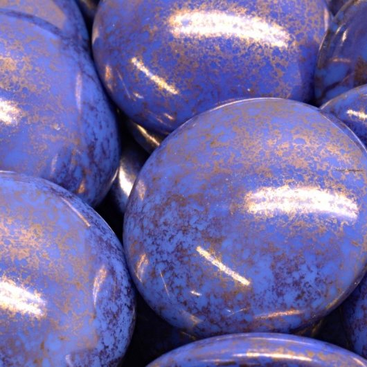 25mm cabochon in Royal Blue/Terracotta Purple