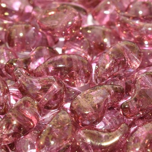 20 x Right Zoliduo beads in Crystal Terracotta Red