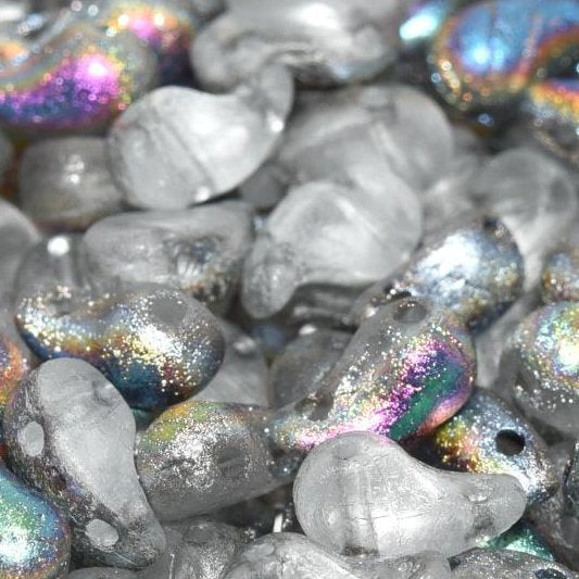 20 x Right Zoliduo beads in Etched Crystal Vitrail