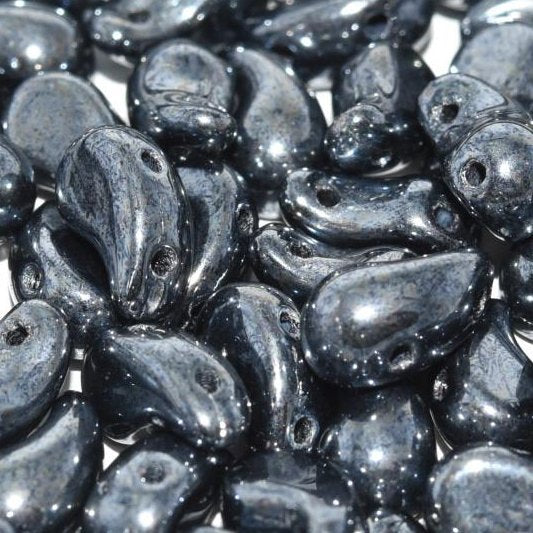 20 x Right Zoliduo beads in Gunmetal