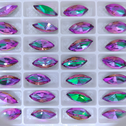 15x7mm Navette in Crystal Heliotrope (Aurora)