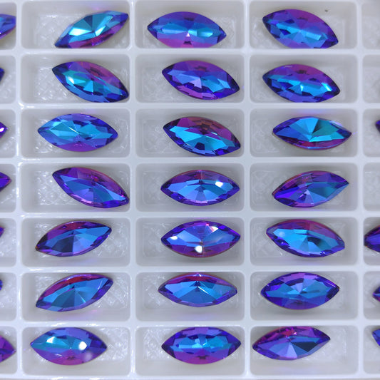 15x7mm Navette in Crystal Violet Blue (Aurora)