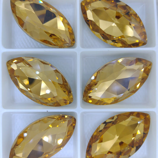 32x17mm Classical Navette in Light Smoked Topaz (Aurora)