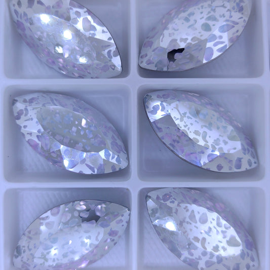 32x17mm Classical Navette in Crystal Silver Patina (Aurora)