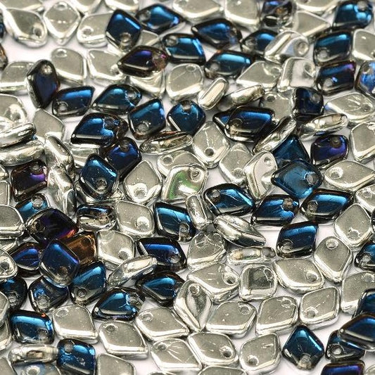 5g Dragon Scale beads in Crystal Bermuda Blue