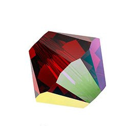 24 x 4mm bicones in Siam AB (Preciosa)