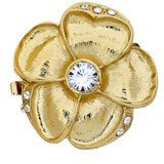 Claspgarten Gold Flower clasp with 1 row 14155 - 22mm - No packaging
