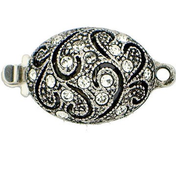 Neumann Antique White Bronze clasp with 1 row 14278 - 11x19mm