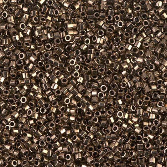 DBC0022 - 2.5g Size 11/0 Hexcut delicas in Metallic Bronze