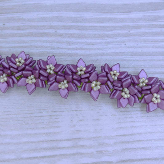 Bead Kit - Delicate Blossom bracelet in Metallic Lilac