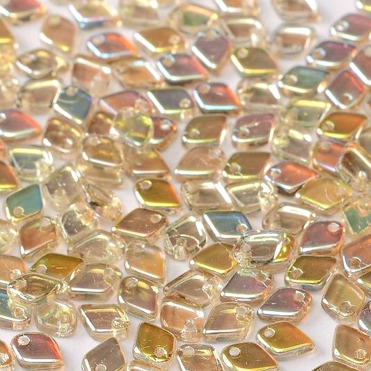 5g Dragon Scale beads in Crystal Lemon Rainbow