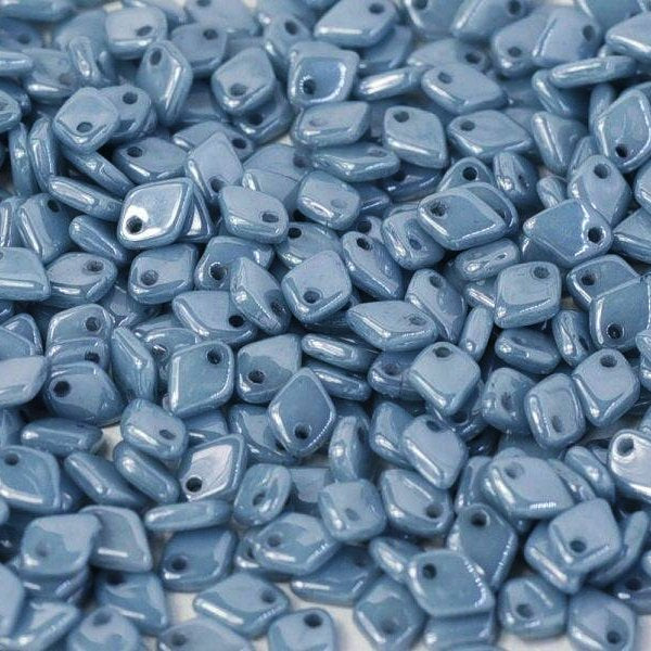 5g Dragon Scale beads in Chalk White/Baby Blue Lustre