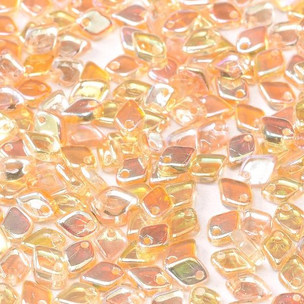 5g Dragon Scale beads in Crystal Yellow Rainbow