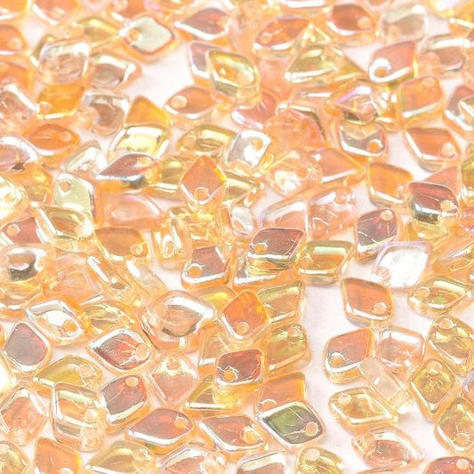 5g Dragon Scale beads in Crystal Yellow Rainbow