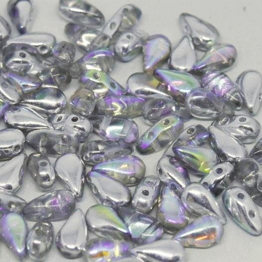 30 x DropDuo in Silver Rainbow
