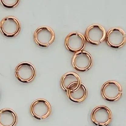 20 x 5mm round jump rings in Rose Gold (UK Production)