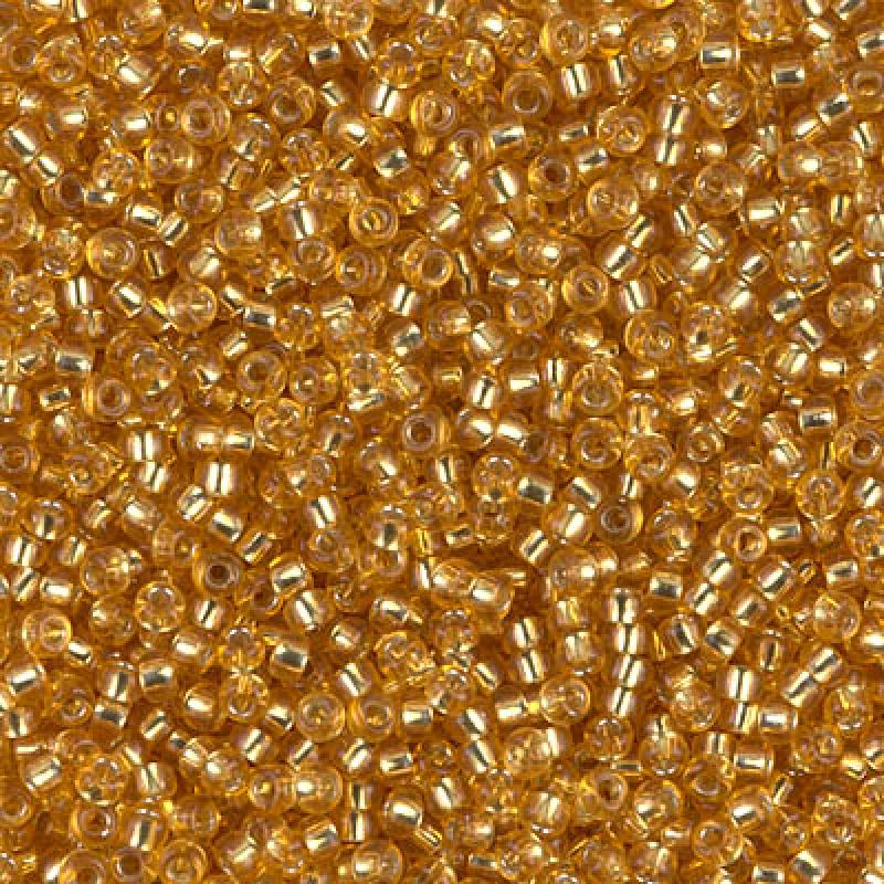 0004 - 5g Size 15/0 Miyuki seed beads in Silver lined Dark Gold