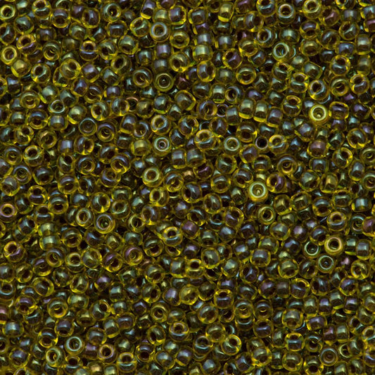 0334 - 10g Size 11/0 Miyuki seed beads in Amethyst lined Yellow