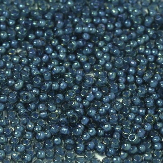 2256 - 10g Size 11/0 Miyuki seed beads in Fancy lined Teal Dark Blue