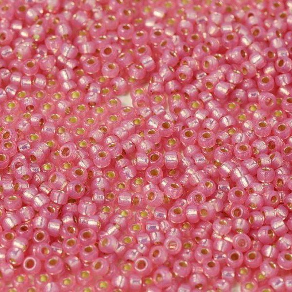 4237 - 5g Size 15/0 Miyuki seed beads in Duracoat Silver lined Pink