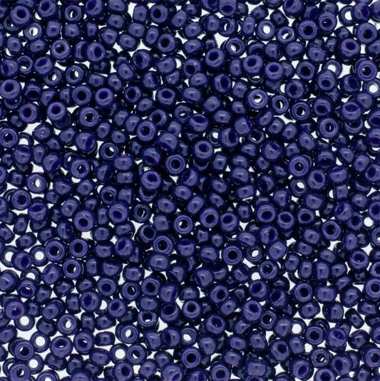 4494 - 5g Size 15/0 Miyuki seed beads in Duracoat Dyed Dark Navy Blue
