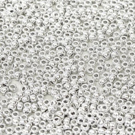 55006 - 10g Size 8/0 Miyuki seed beads in Labrador Silver