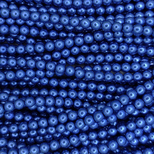 150 x 2mm round pearls in Persian Blue