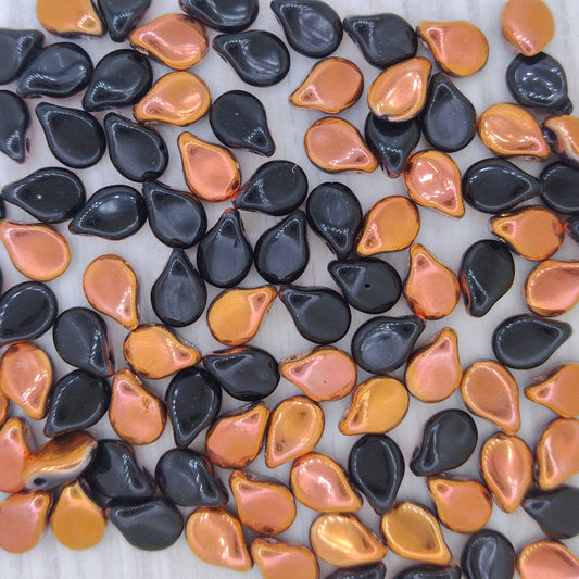 30 x pip beads in Black Sunset